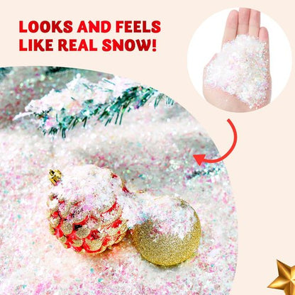 JOYIN 12 OZ Artificial Snowflakes - Sparkling Christmas Tree Decoration & Holiday Craft Supplies