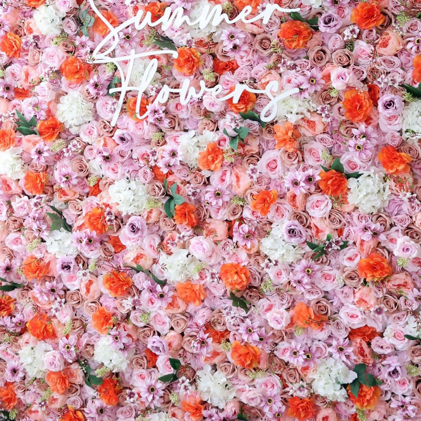 UYCVT Artificial Flower Wall Backdrop Panels,Light Pink Lavender Flowers Handmade Romantic Large Wedding Backdrop 3D Floral Wall Fabric Flower Wall for Party Bridal Wedding Bac-1m*1m/3.28 * 3.28FT