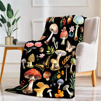 Knerova Cozy 40"x50" Mushroom Blanket - Ultra Soft Mushroom Throw Blanket, Super Fuzzy Plush Fleece Warm Stuffed Animal