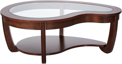 24/7 Shop at Home Paresh 1-Shelf Wood Coffee Table, Brown