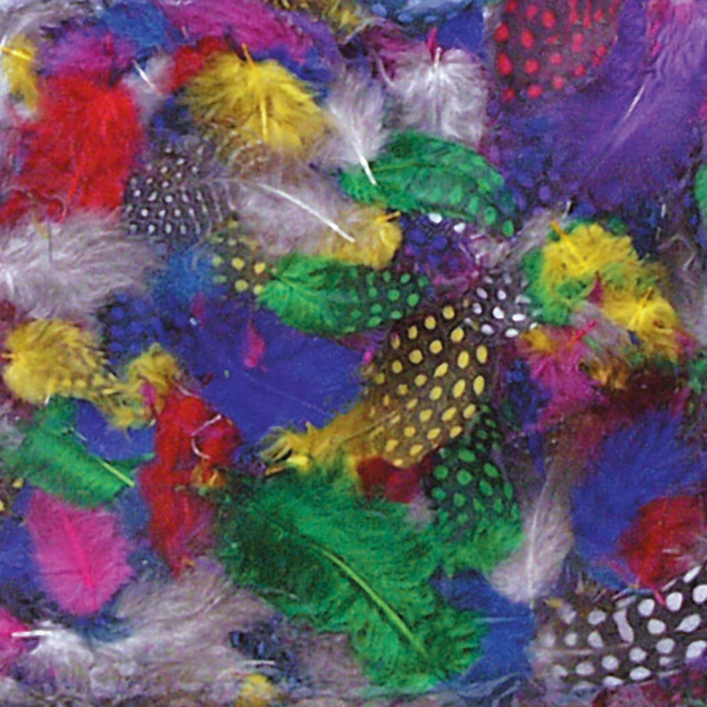 Creativity Street Rainbow Guinea Hen Feather Superpack 3-4 in, Assorted Color, Pack of 640