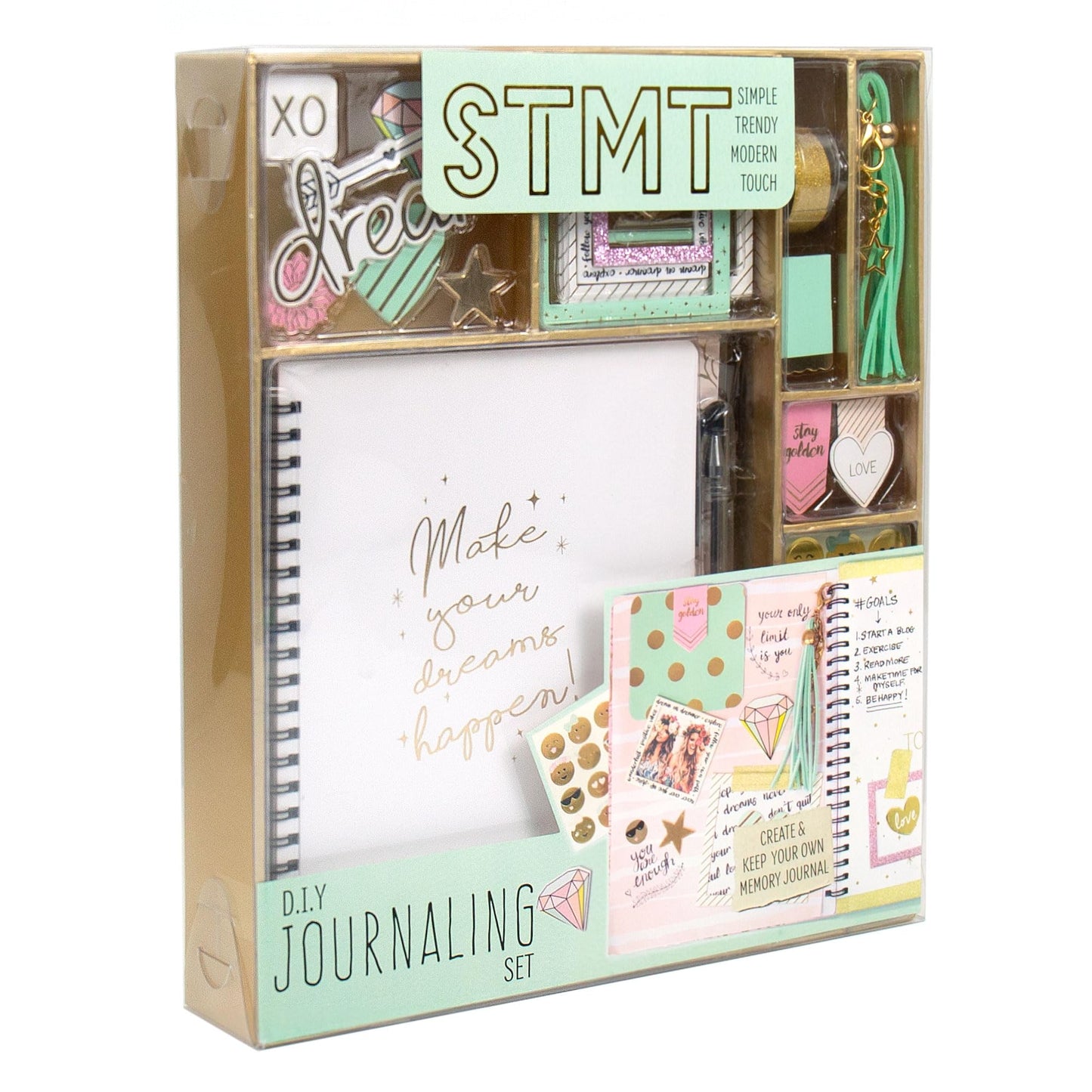 STMT D.I.Y.Journal Set, Stationary Kit with Notebook for Writing and Drawing, DIY for Girls Ages 8+, Dreamers Become Doers
