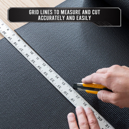 Precision Defined Professional Grade Tool Box Liner, 16 ft x 16", Black | Tool Box Drawer Liner, Shelf Liner Non Slip Mat, Thick Cabinet Shelf Liner, Toolbox Drawer Liner