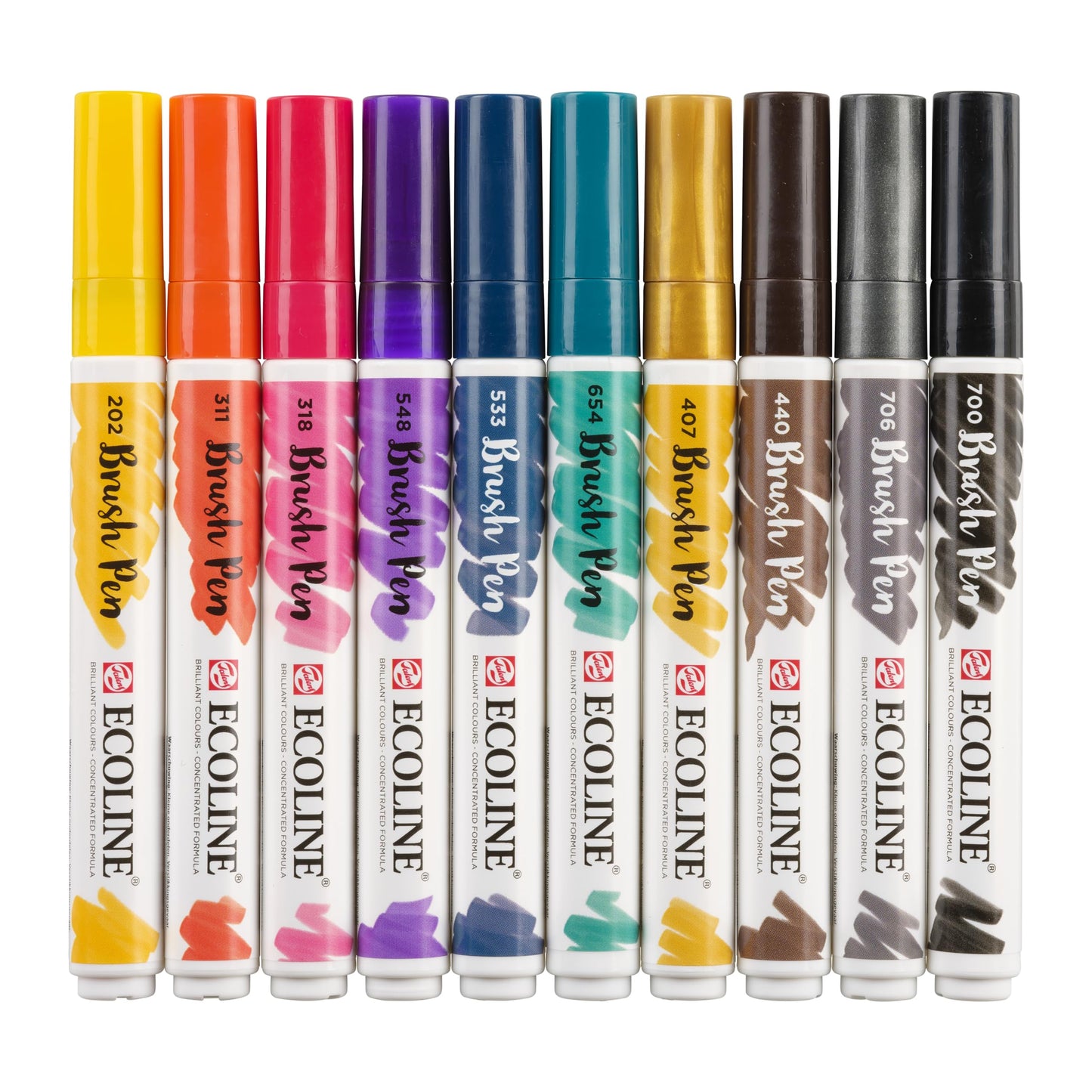 Ecoline Brush Pen Sets (10-pc. Set, Dark)