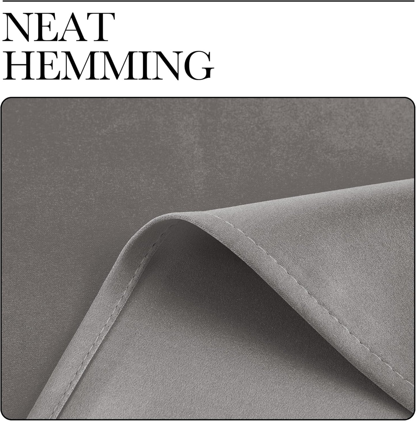 NICETOWN Room Darkening Curtains - Chrome Gray Grommet Drapes for Small Windows | 42" x 84", 2 Panels