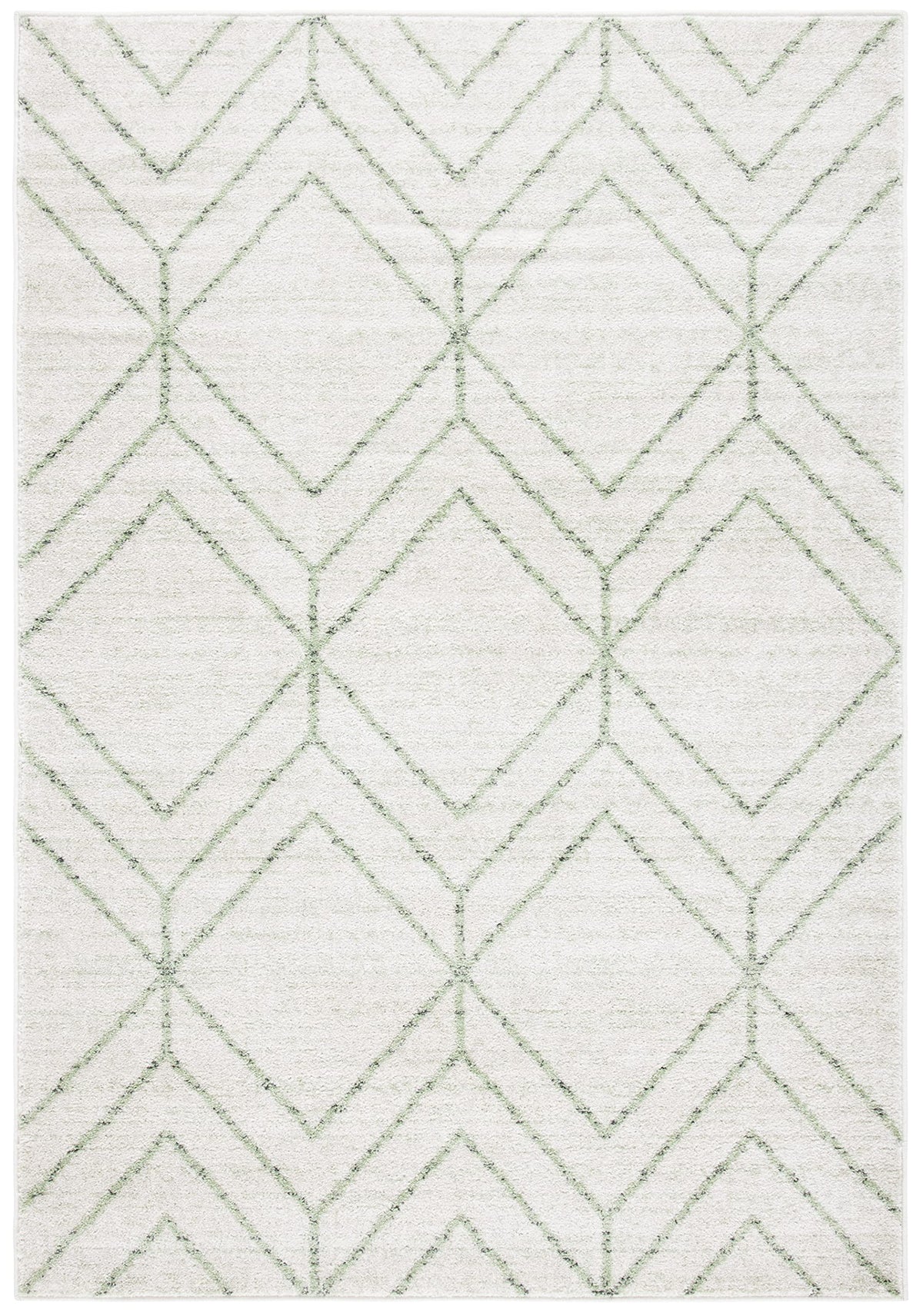SAFAVIEH Adirondack Collection Area Rug - 10' x 14', Ivory & Sage, Modern Geometric Design, Non-Shedding & Easy Care, Ideal for High Traffic Areas in Living Room, Bedroom (ADR241W)