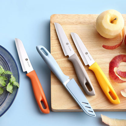 8 Piece Paring Knife Set, 4PCS Paring Knives & 4PCS Knife Sheath, Ultra Sharp German Steel Kitchen Knives