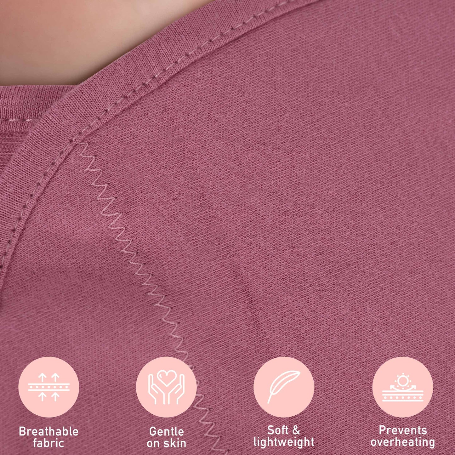 GLLQUEN BABY Swaddles for Newborns Organic Cotton, Soft Baby Girl Swaddles 0-3 Months, Womb-Like Sleep Sack Wrap Nursery Swaddling Blankets Mauve Blush Rose
