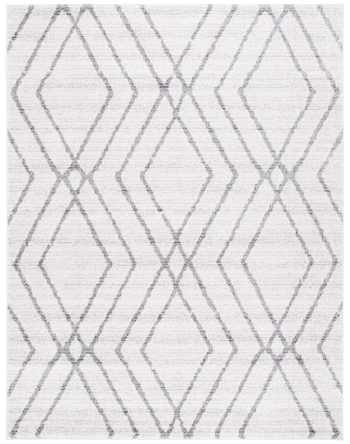 SAFAVIEH Adirondack Collection Area Rug - 10' x 14', Ivory & Grey, Modern Moroccan Design, Non-Shedding & Easy Care, Ideal for High Traffic Areas in Living Room, Bedroom (ADR162A)