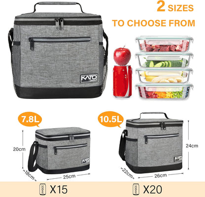 Tirrinia Insulated Lunch Box - Leakproof Lunch Bag for School, Work, Soft Cooler for Office, Picnic, Camping