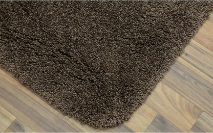Garland Rug 3 Set Set Serendipity Brown Chocolate Piece (Toilet Cover, Contour Rug, Bath Rug) Shaggy Nylon Washable