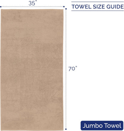 1 35 70 inch, 100% Elegant Comfort Premium Turkish Cotton Piece Jumbo Bath Towel - x Luxurious Hotel Spa Quality