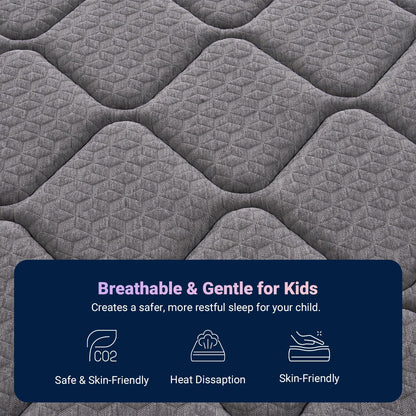 Avenco Twin Mattress, 6 Inch Twin Size Mattress in a Box, Medium Firm Hybrid Mattresses with Bonnell Spring and Gel Memory Foam for Cool Night Sleep & Pressure Relief, CertiPUR-US Certified