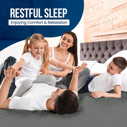Utopia Bedding Twin XL Mattress Protector - Waterproof Terry Cover with Deep Pockets | Soft & Breathable Gray
