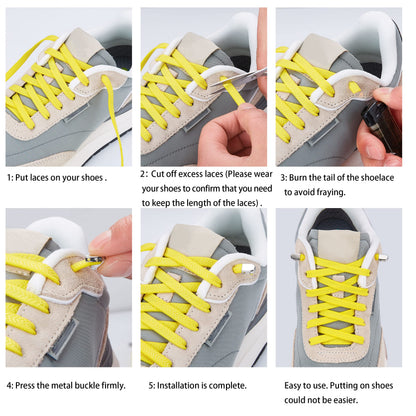 Hstgaga Elastic Shoe Laces for Kids and Adults, Tieless Shoelaces for Sneakers, Elastic No Tie Shoe Laces