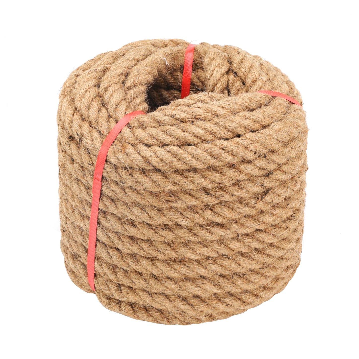 Jute Rope (1 in X 100 ft), 25mm Thick Twisted Manila Ropes,Tug of War Rope,Thick Ropes Natural Heavy Duty Hemp Rope for Swing Bed, Crafts, Railing, Tug of War, Home Decorating (25mm, 100FT)