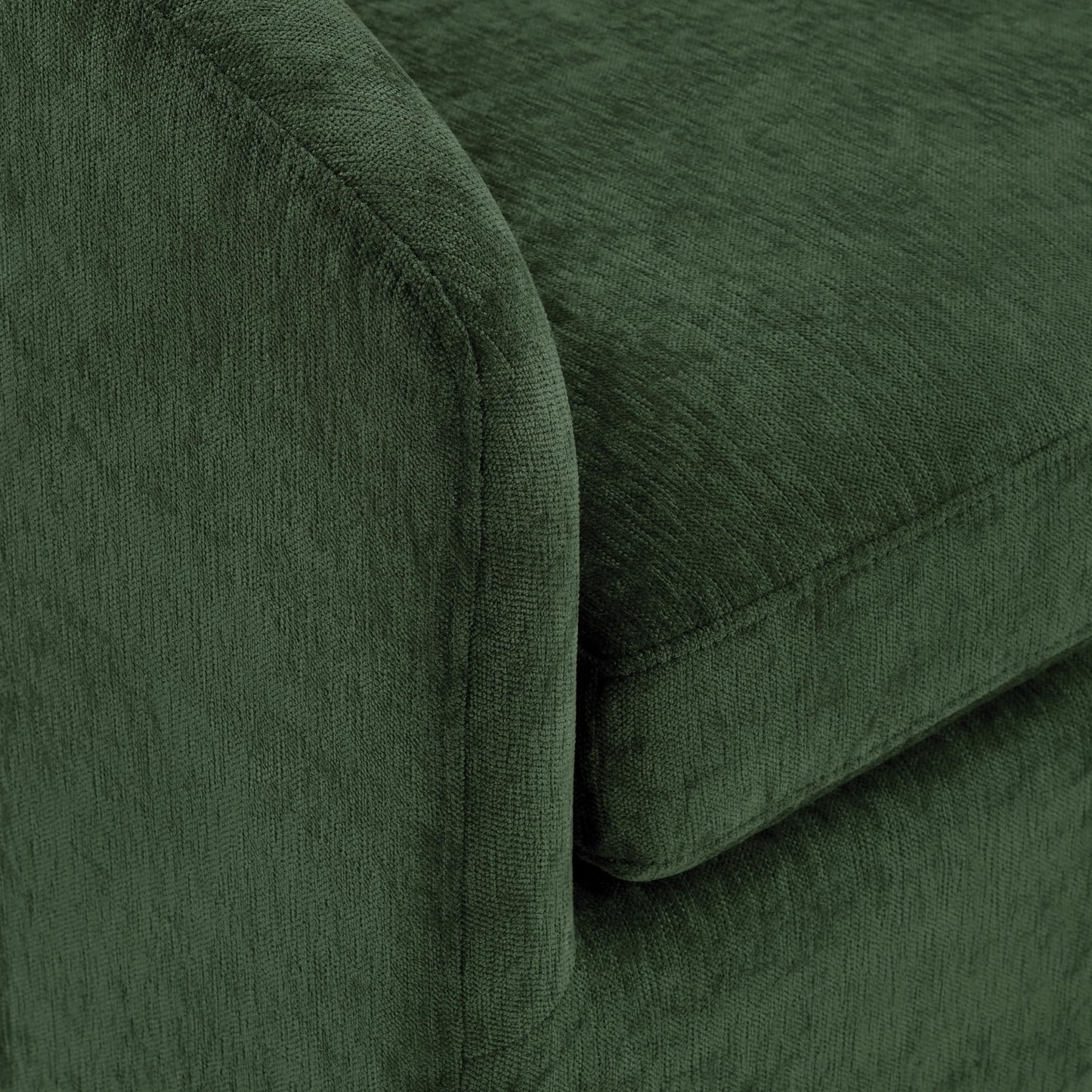 OSP Home Furnishings Parker Upholstered Swivel Tub Accent Chair, Green Fabric
