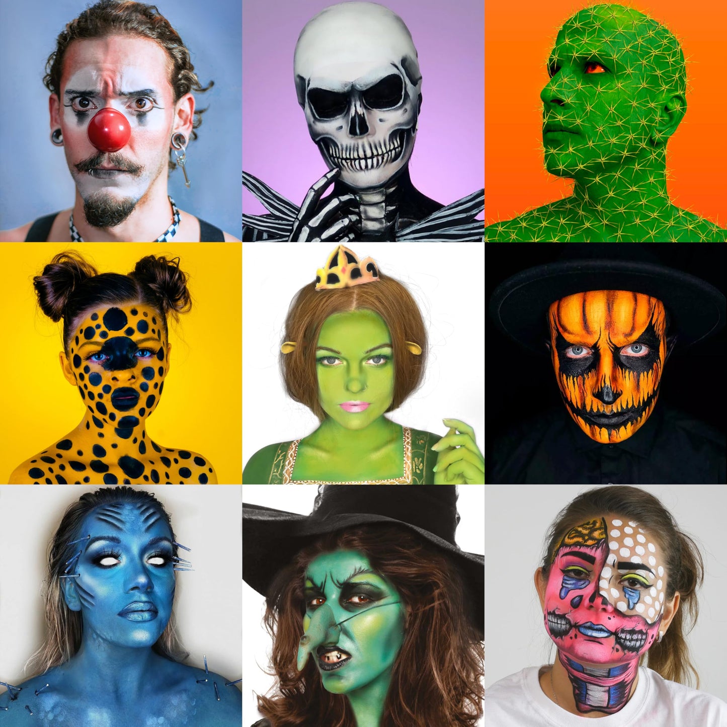 CCbeauty Professional 36 Colors Face Body Paint Kit, Largest Oil Based Hypoallergenic Neon Face Painting Palette Set with 10 Brushes for Halloween SFX Special Effects Cosplay Costume Makeup