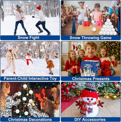 Homiar 400-Pack Plush Snow Balls for Kids | Soft Indoor & Outdoor Winter Play Toys