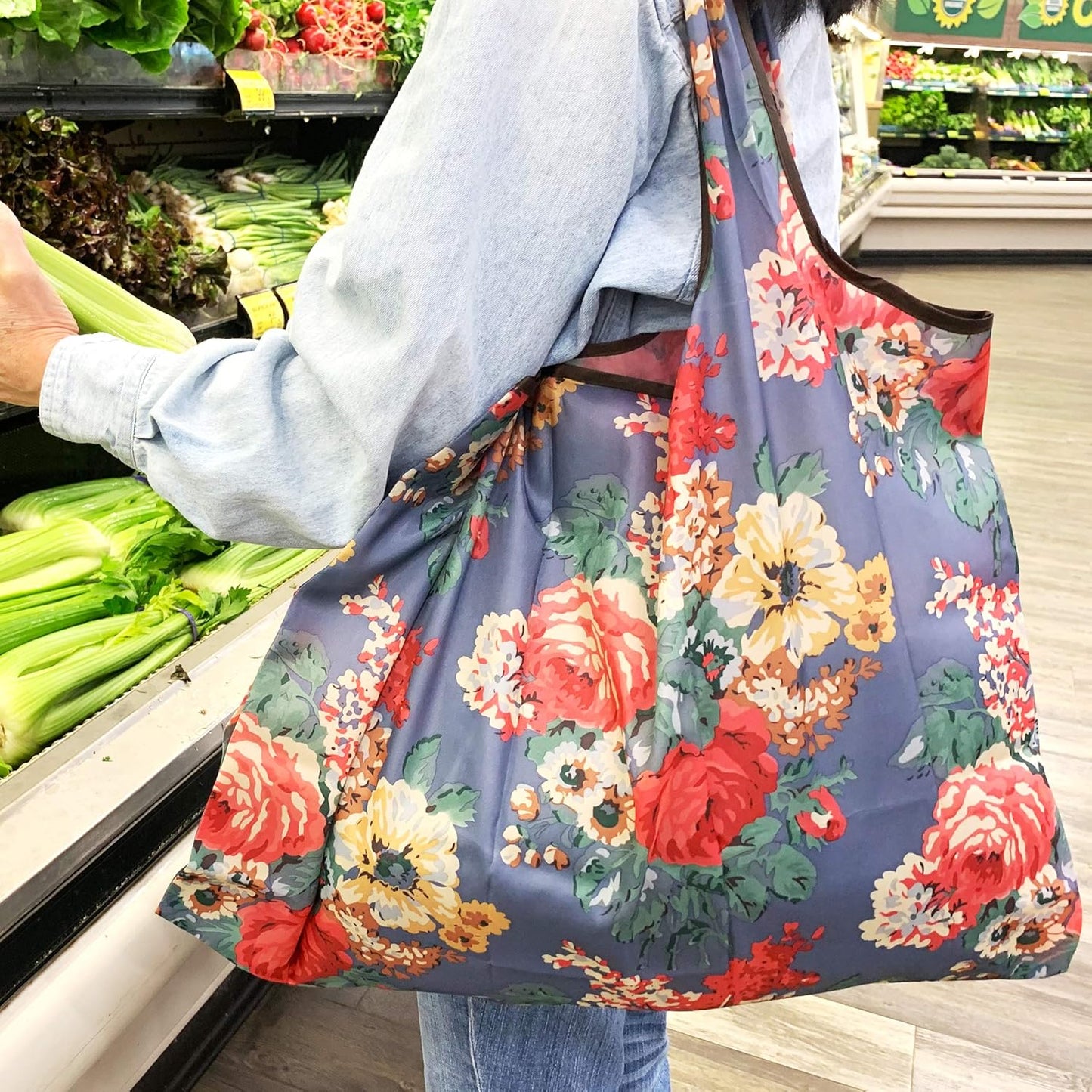 Wrapables Durable Large Nylon Reusable Shopping Bag