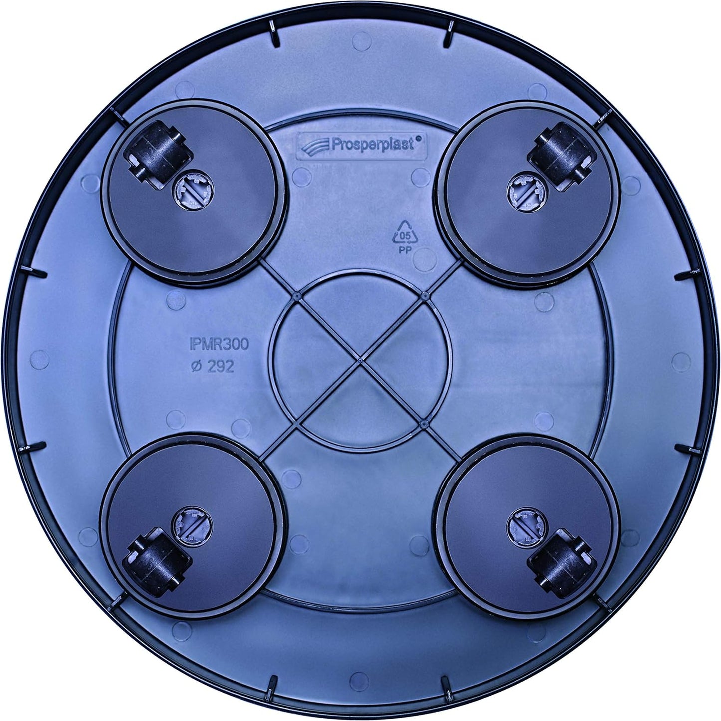 (14.4 inch) Round Rolling Plant Caddy with Edge and Hidden Wheels, Heavy Duty Wheeled Stand for Potted Plant, Universal