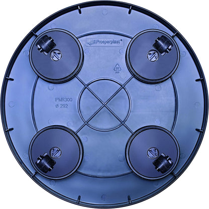(14.4 inch) Round Rolling Plant Caddy with Edge and Hidden Wheels, Heavy Duty Wheeled Stand for Potted Plant, Universal