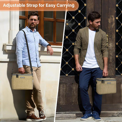 Tirrinia Insulated Lunch Bag, Leakproof Lunch Box for Work, School, Soft Lunchbox for Kids, Adult Cooler Bag, Khaki