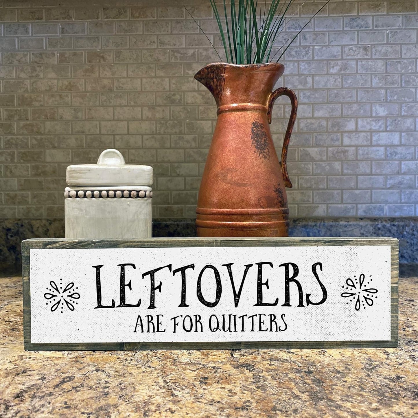 Thanksgiving Wood Signs (Medium - Leftovers Are For Quitters, Wood And Metal)