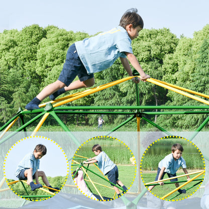 Virubi 12 FT Dome Climber, Outdoor Playground Climbing Dome Jungle Gym for Kids 3-10 Supporting 1000lbs, Easy Assembly Geometric Dome