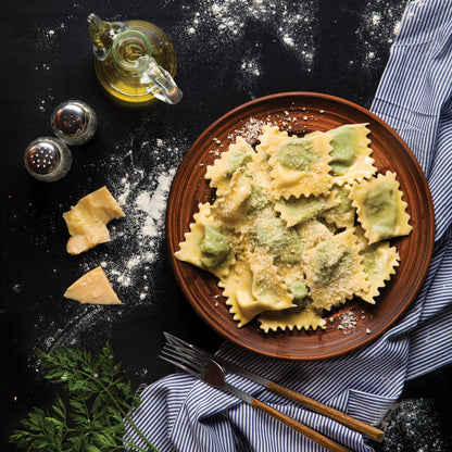 Fante’s Jumbo Ravioli Maker, Fluted 2.5-Inch Square Shape, For Homemade Pasta, Everyday Meals, Entertaining, And Holidays