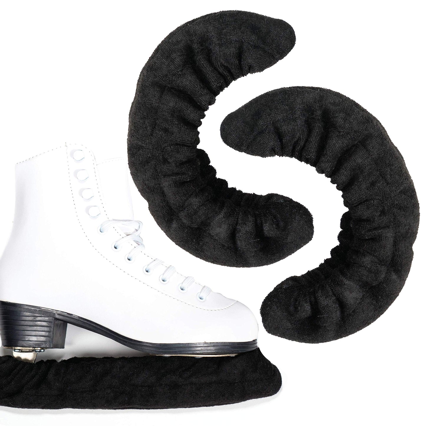 Athletico Ice Skate Blade Covers - Guards for Hockey Skates, Figure Skates, and Ice Skates - Skating Soakers Cover Blades from Youth to Adult Size - Men, Women, Kids (Small, Black)