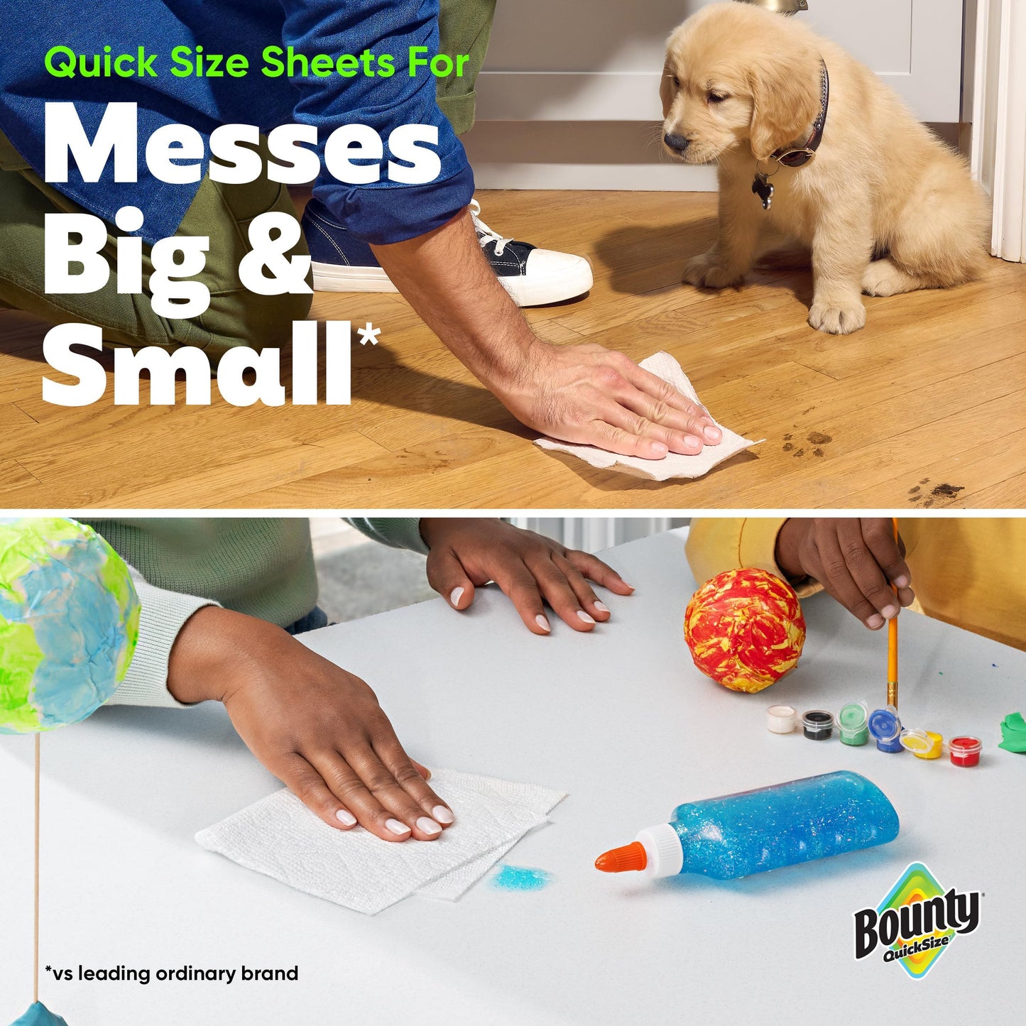 Bounty Quick Size Paper Towels, White, 8 Family Rolls