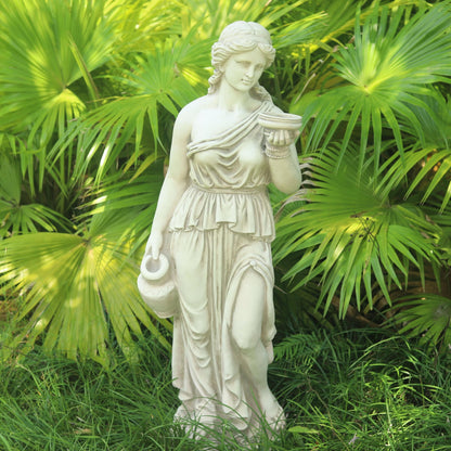 ARSTRIA Large Nymph Statue 46'' High Goddess Statue Hebe Greek Mythology Garden Girl Maid Sculpture Outdoor Courtyard Patio Yard Lawn Decor
