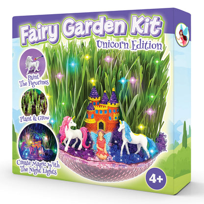 Bloonsy Unicorn Fairy Garden Kit | Light Up Terrarium Kit | STEM Toys | Arts and Crafts for Girls Age 4-12 | Science Presents