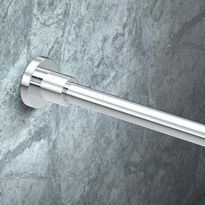 Gatco 829C Modern Minimalist Straight Shower Rod Set, 60 Inch, Chrome