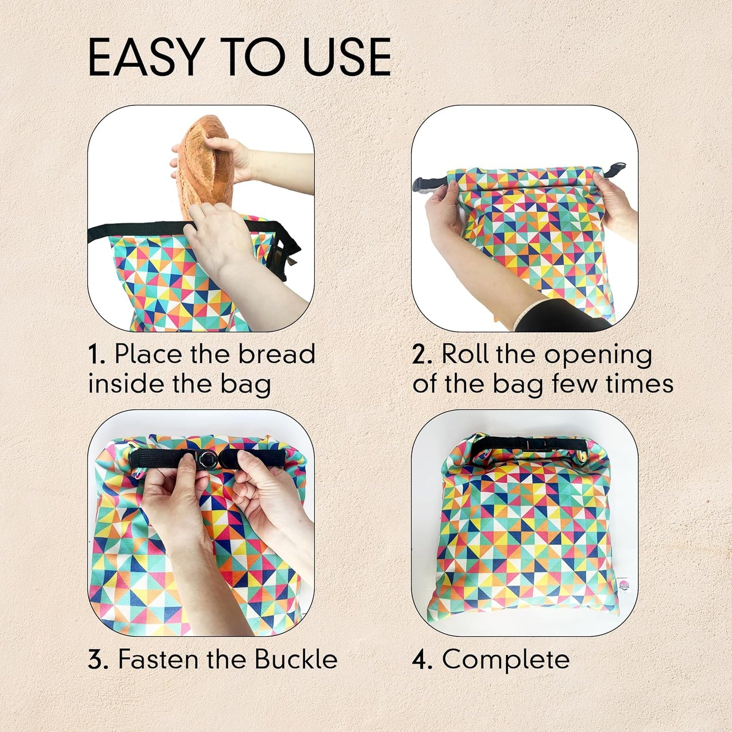 '-Pack 2- Riccle Reusable Beeswax Bread Bags for Sourdough and Homemade Bread Of Durable and Waxed for Fresh Artisan