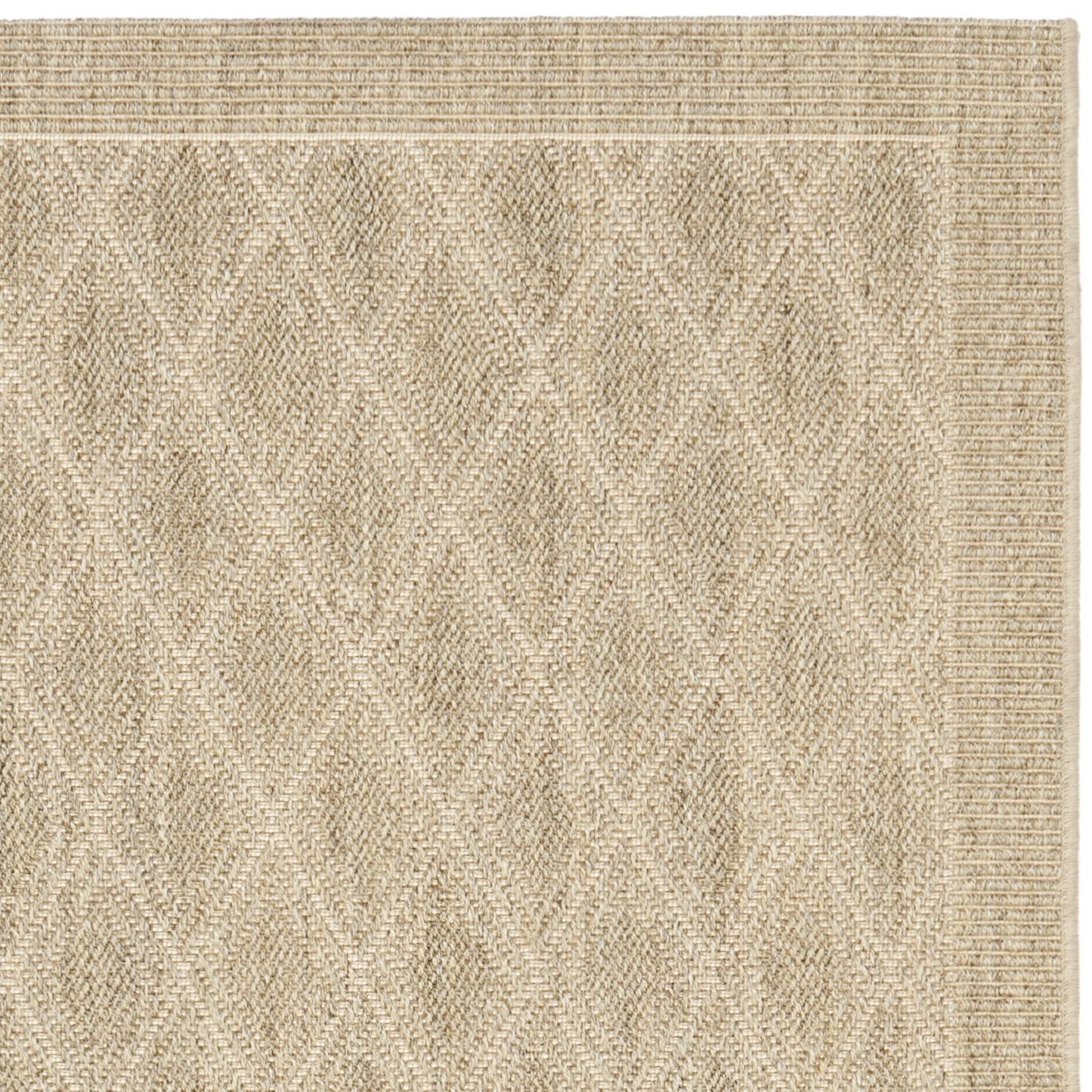 SAFAVIEH Palm Beach Collection Area Rug - 8' x 10', Sand, Sisal & Jute Design, Ideal for High Traffic Areas in Living Room, Bedroom (PAB351A)