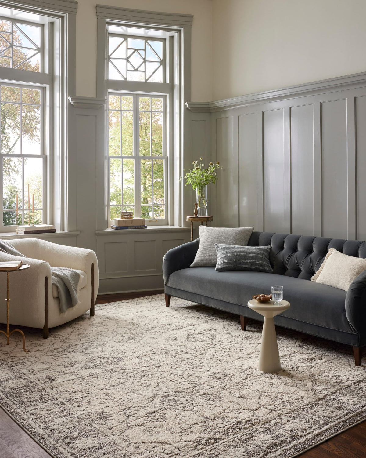 Loloi Magnolia Home by Joanna Gaines Gigi Collection GIG-02 Ivory/Stone 7'-10" x 10' Area Rug
