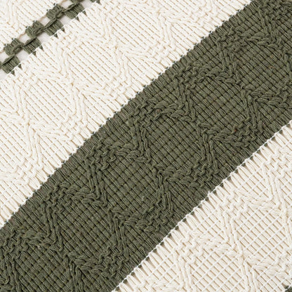 Fancy Homi Set 1 16x24 Inch of Boho Olive Green Long Lumbar Decorative Throw Pillow Cover for Couch Bed Sofa Chair