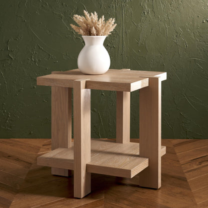 SAFAVIEH Couture Collection Quigley Weathered Grey Square Accent Table