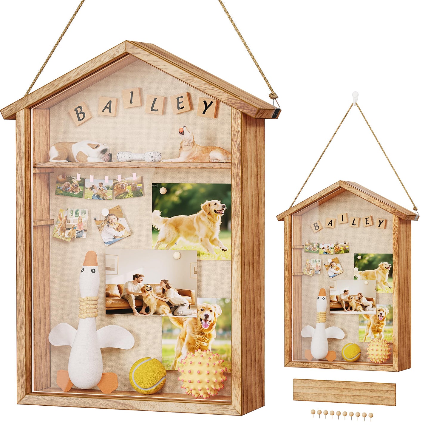Yoimori Shadow Box Frame, 11x14 Large Shadow Boxes Display Cases, Rustic Burnt Memory Box for Flower Pressing, Seashell Display Box, Pet Memorial, DIY Picture Frames