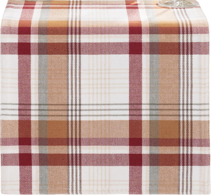 13"x90" Elrene Home Fashions Seneca Plaid Harvest Fall/Thanksgiving Cotton Console Centerpiece/Table Runner