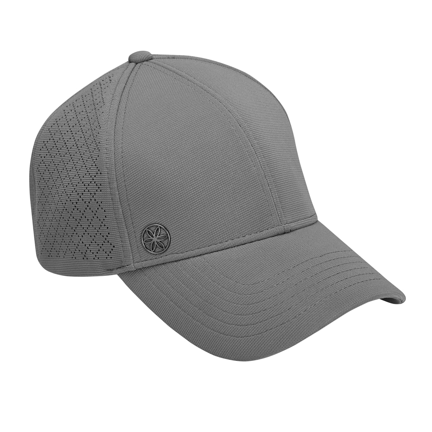 Gaiam Wander Breathable Geo Gray Hat - Cute Women's Baseball Hat for Summer, Lightweight, Adjustable Strap, Moisture-Absorbing Sweatband for Running & Hiking, 6-Panel Ball Cap for Women, Dusk