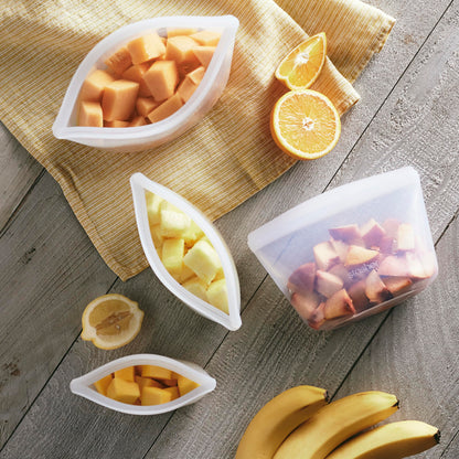 Stasher Premium Silicone Reusable Food Storage Bags, 4-Pack, Multi, Multi-Use Food Storage Bags, Lunch Bag, Travel Containers, BPA Free, Leak-free, Dishwasher-Safe, Eco-friendly