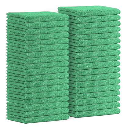 Avalon Towels Microfiber Cleaning Cloths (Value Pack of 36) - Size 16 x 16 Inches, Highly Absorbent Cleaning Rags, Lint Free, Reusable and Washable, Microfiber Towels for Cars