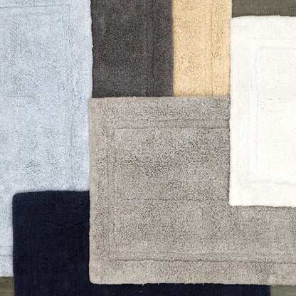 Jean Pierre New York Lydia Border 100% Cotton Bath Mat - Non-Slip Rug - Ivory - 20"x32"