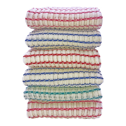 B53 6-Pack Textured Multicolored Dish Cloths Kitchen Towels for Washing, Dusting, and Household Cleaning