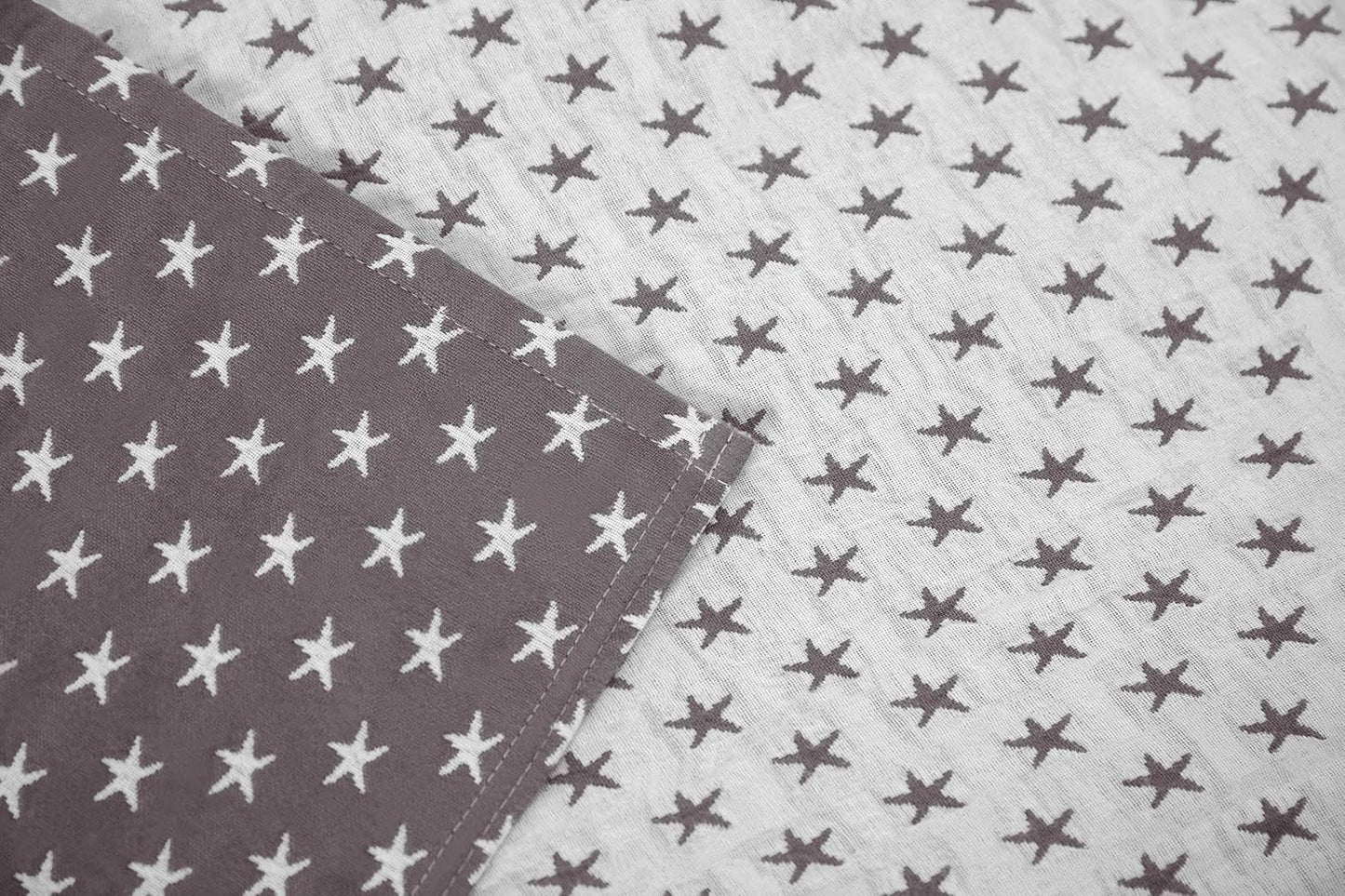 Sterling Creek Dawson Star Muslin Blanket Twin Three Layers Lightweight Breathable Cotton Gauzy Blanket for Adults, All