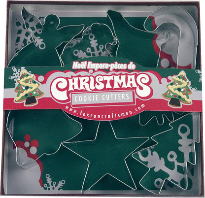 Fox Run 7-Piece Metallic Christmas Cookie Cutter Set