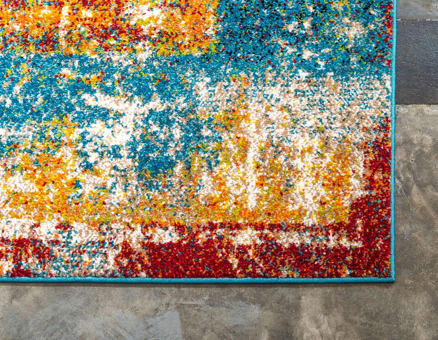 Unique Loom Rosso Collection Traditional Medallion Distressed Bohemian Vintage Southwestern Area Rug, 2 ft x 3 ft,